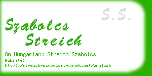 szabolcs streich business card